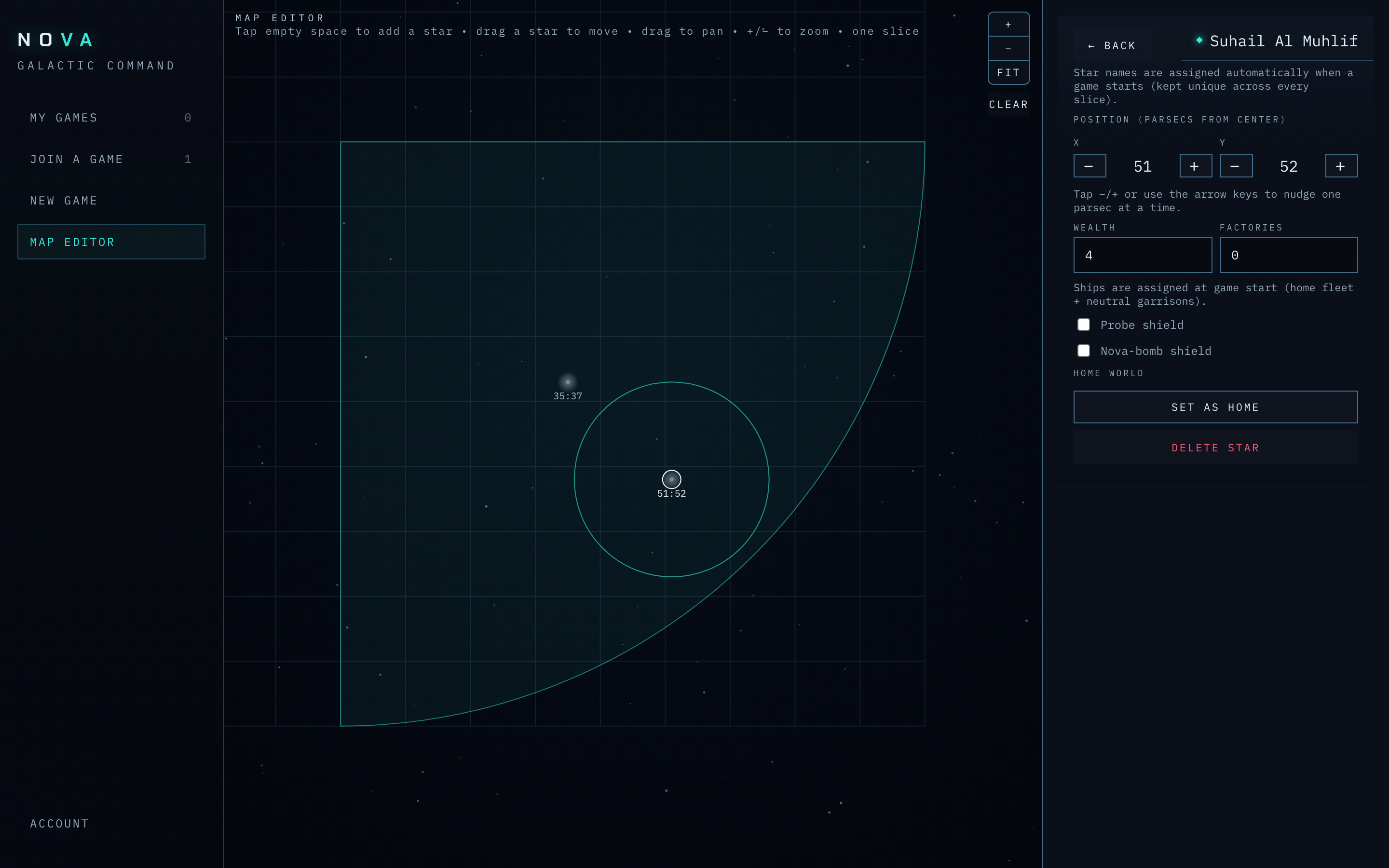 The map editor.